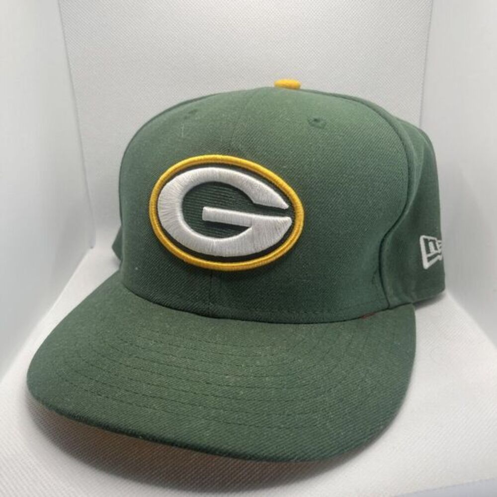 Green Bay Packers New Era 59Fifty Embroidered Fitted NFL Hat - Size 7 1/4